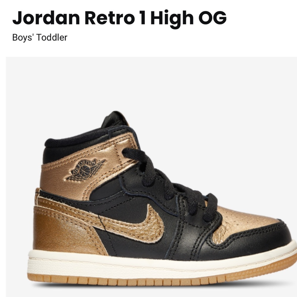 KIDS' TODDLER AIR JORDAN RETRO 1 HIGH OG CASUAL SHOES